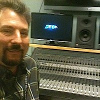 David Mullich at audio recording session.